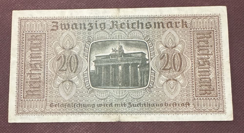 Reichsmark 20 Marks Note  coin collectible - Main Image 2