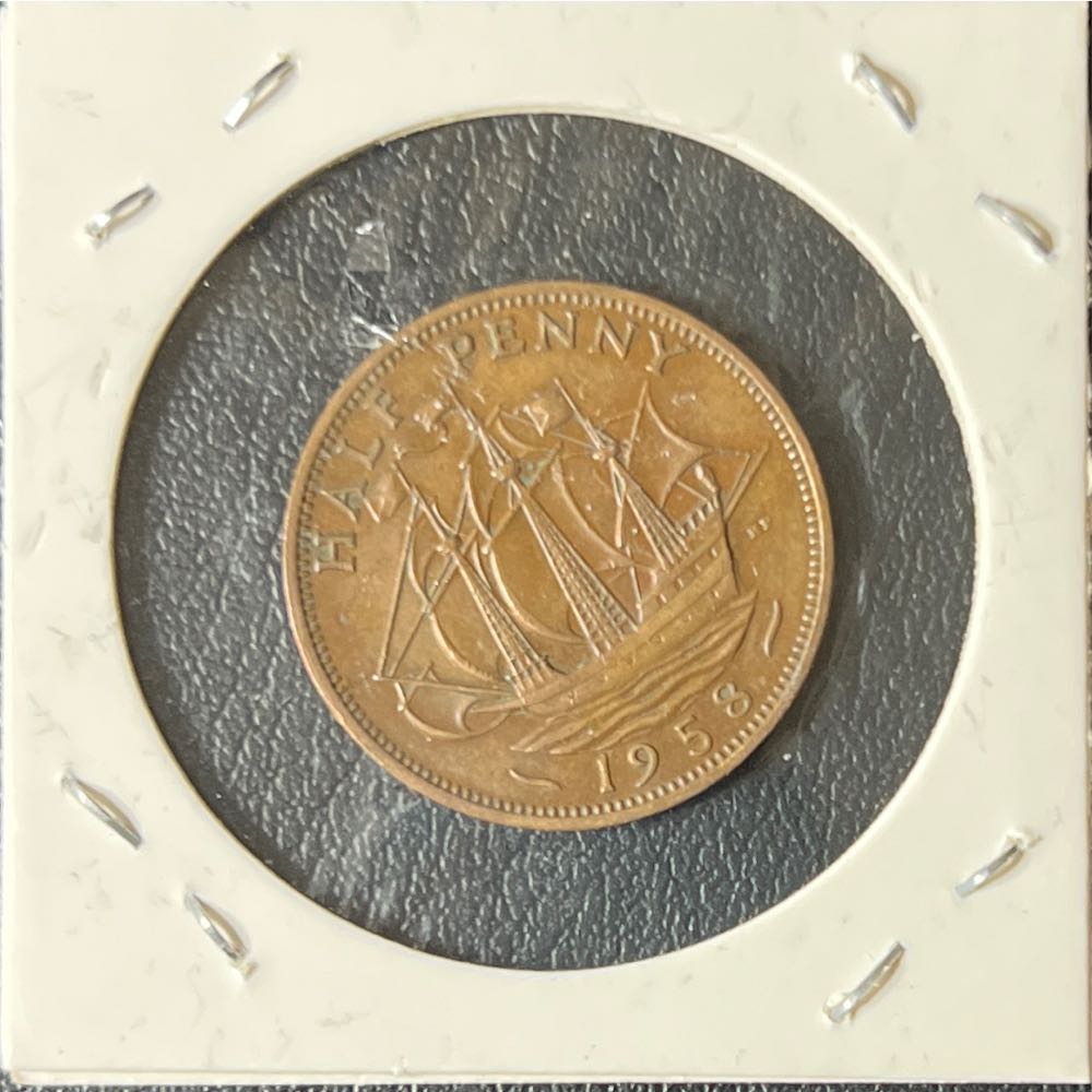 1958 United Kingdom 1/2 Penny  coin collectible - Main Image 2