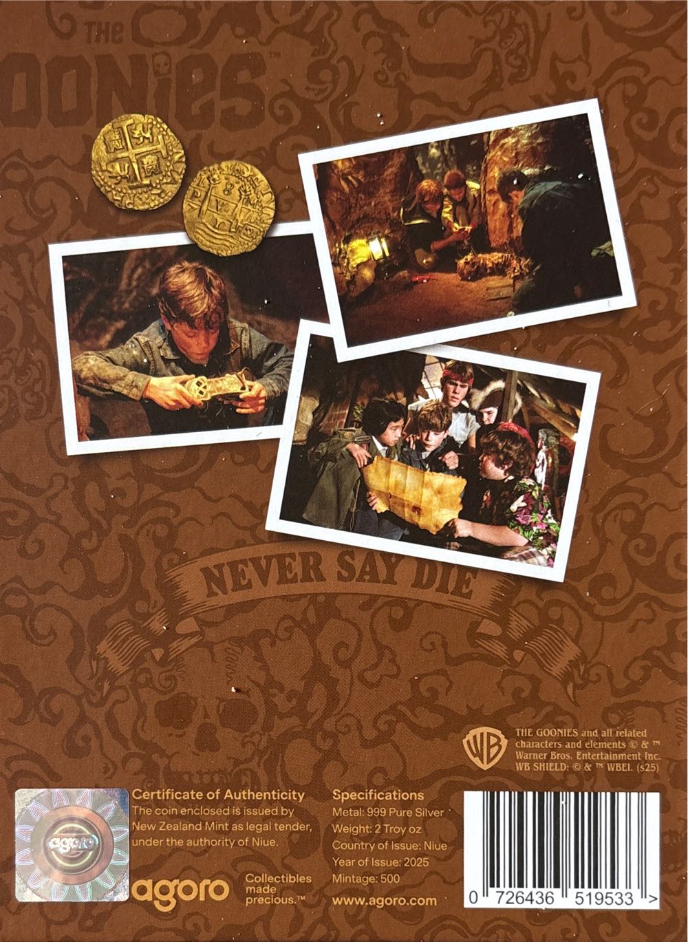 Goonies - Copper Bones Skeleton Key  coin collectible [Barcode 726436519533] - Main Image 2