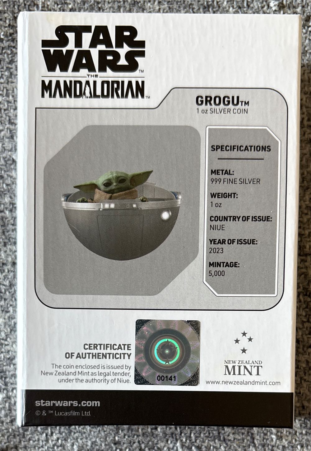 Star Wars - Mandalorian - Grogu  coin collectible - Main Image 2