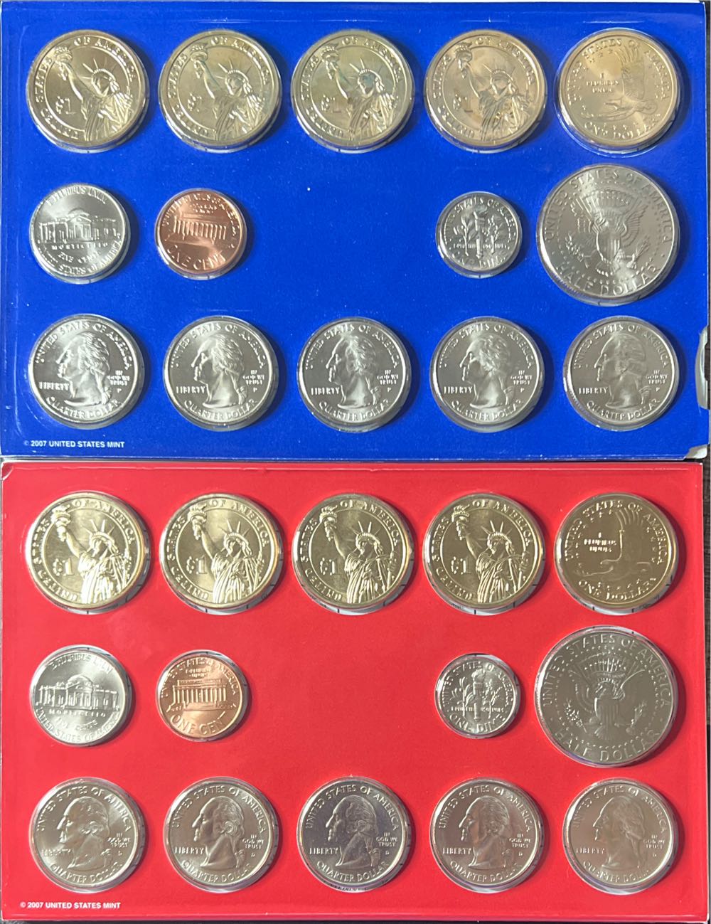 2007 U.S. Mint Uncirculated Set Sealed Mint P & D  coin collectible [Barcode 704785054868] - Main Image 4