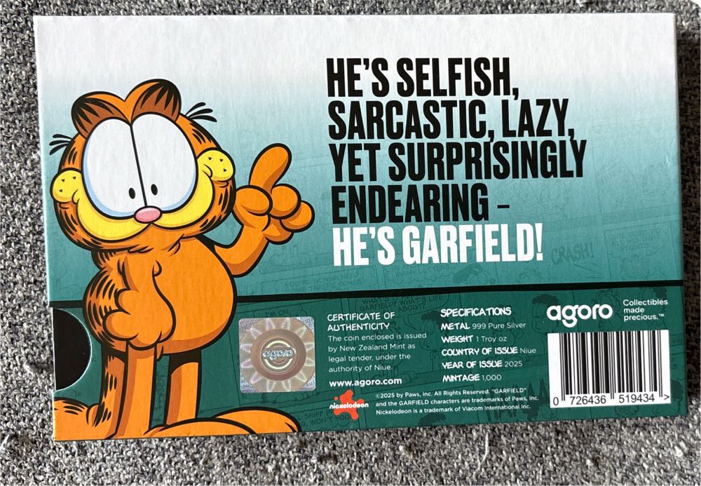 Garfield - Garfield’s First Birthday  coin collectible [Barcode 726436519434] - Main Image 2