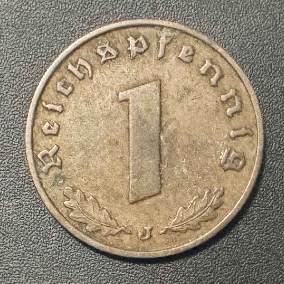 Reichspfennig 1c - 1938 J  coin collectible - Main Image 2