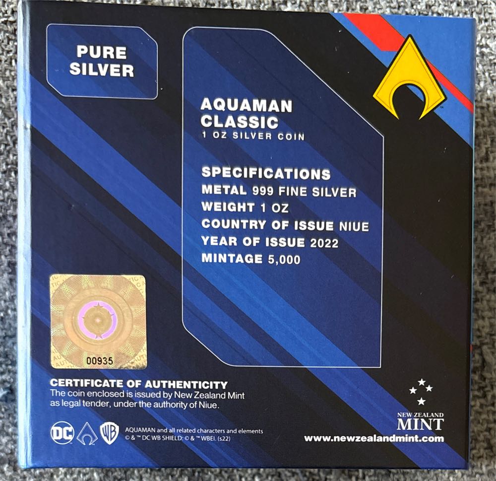 DC - Aquaman Classic  coin collectible - Main Image 2