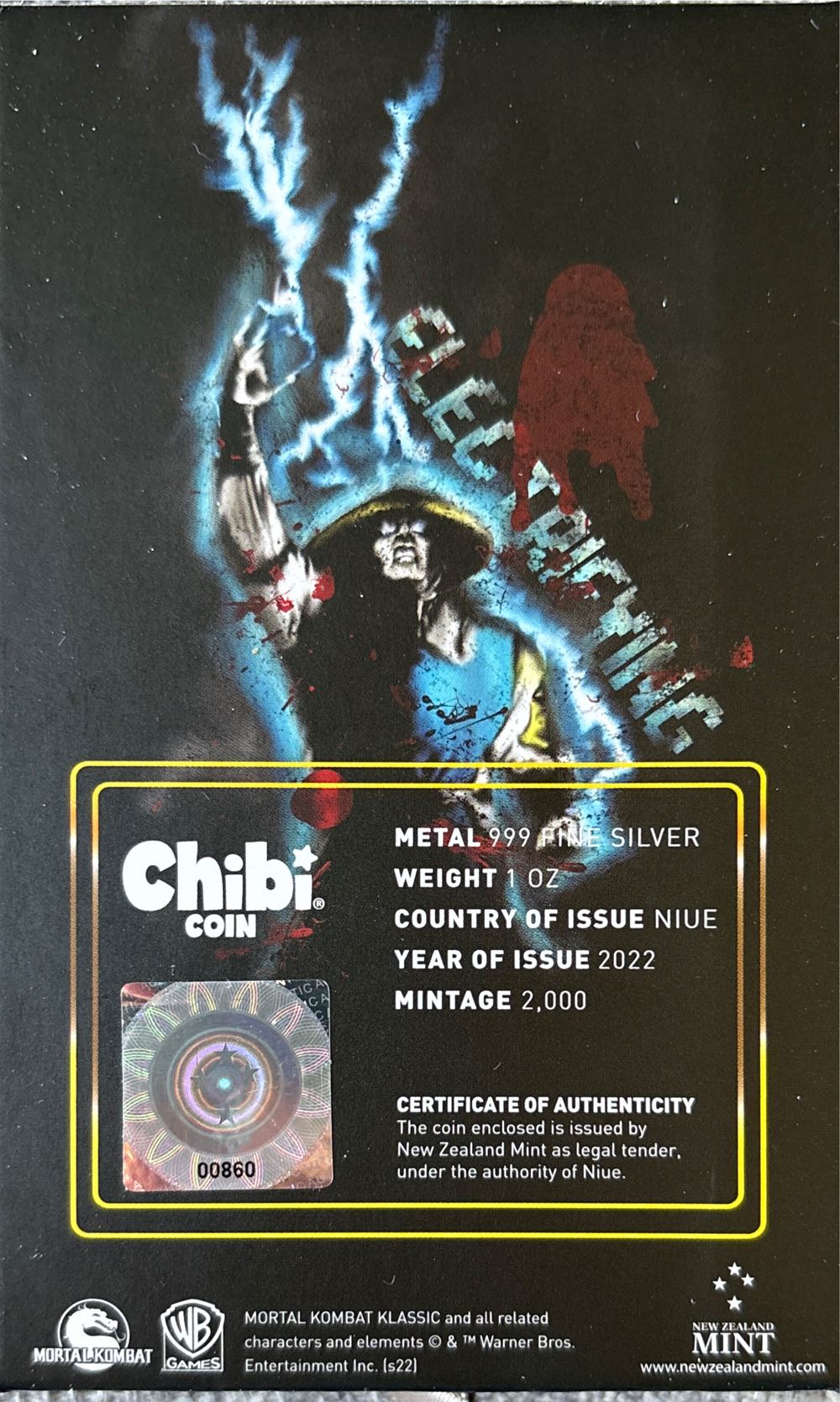 Mortal Kombat Klassic - 03. Raiden Chibi  coin collectible - Main Image 2