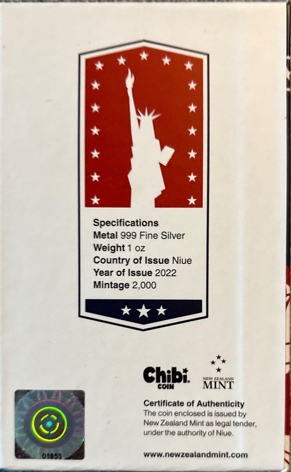 Presidents Of Mount Rushmore - Abraham Lincoln Chibi  coin collectible - Main Image 2