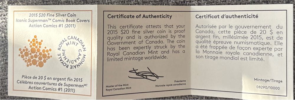 DC - Iconic Superman Comic Book Covers #28 - Superman  coin collectible [Barcode 623932068100] - Main Image 4