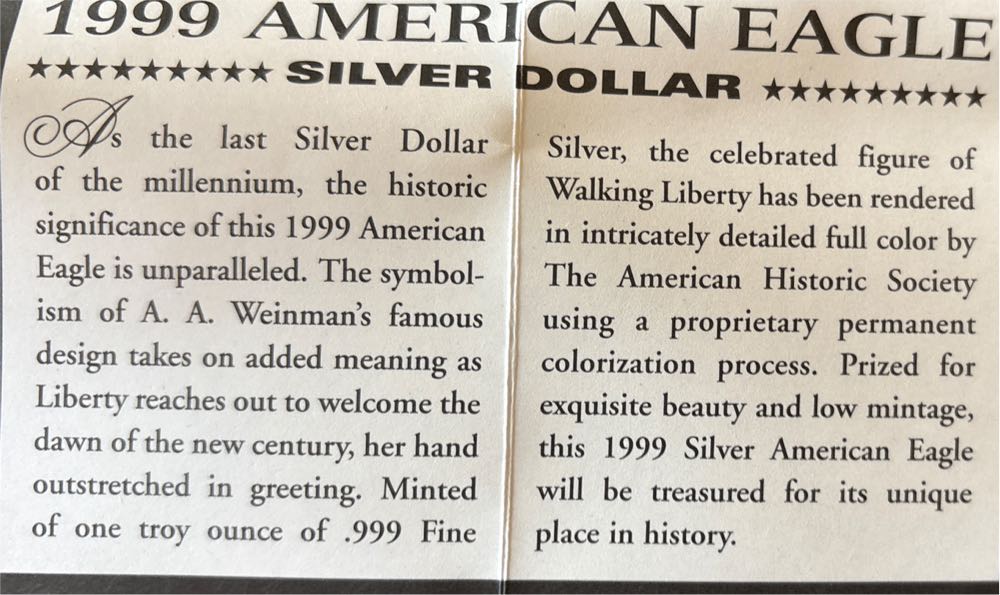 Z Mixed Round - American Eagle Silver Dollar  coin collectible - Main Image 4