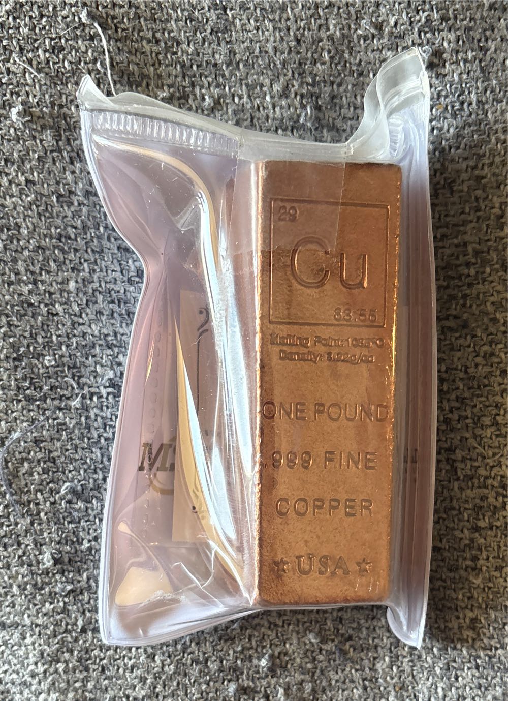 Z Mixed Bar - One Pound Copper Ingot  coin collectible - Main Image 2