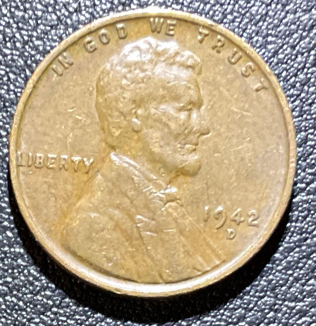 Penny 1942 Lincoln D 5  coin collectible - Main Image 3