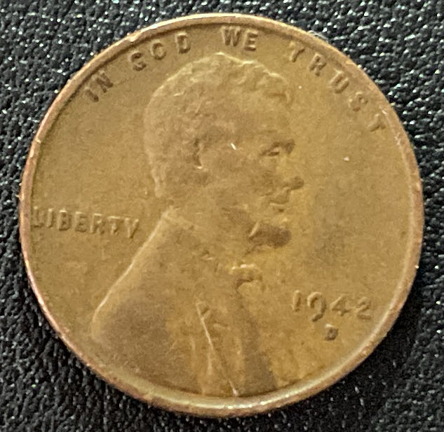 Penny 1942 Lincoln D 6  coin collectible - Main Image 3