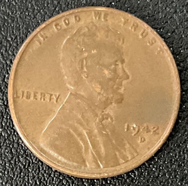 Penny 1942 Lincoln D 8  coin collectible - Main Image 3