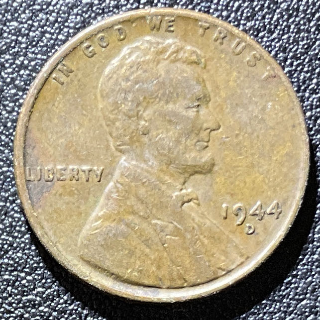 Penny 1944 Lincoln D 7  coin collectible - Main Image 3