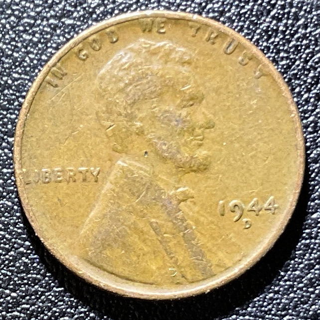 Penny 1944 Lincoln D 10  coin collectible - Main Image 3