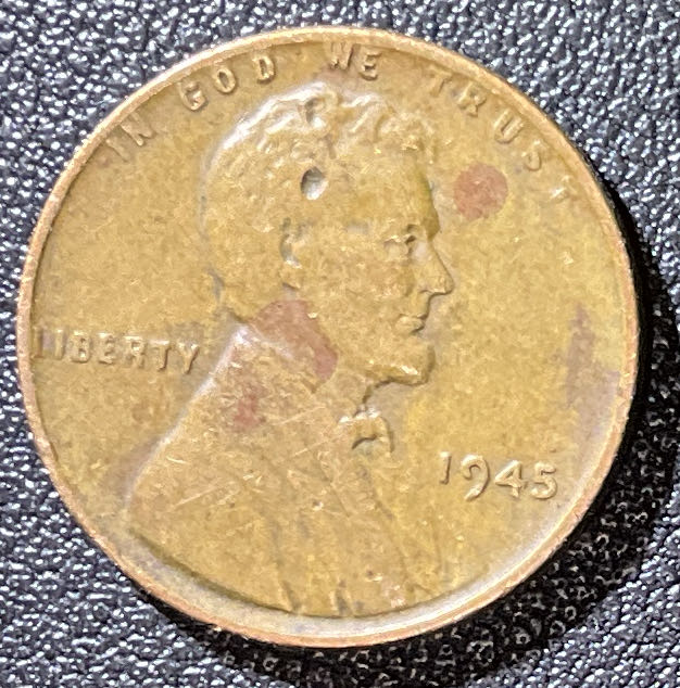 Penny 1945 Lincoln  12  coin collectible - Main Image 3