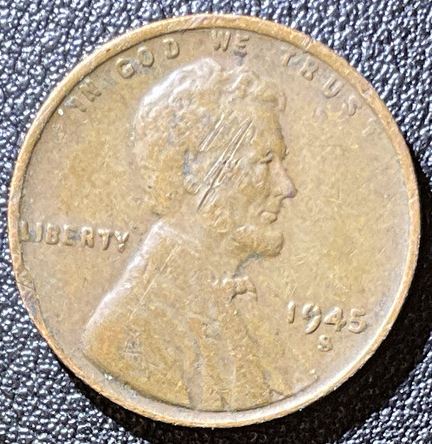 Penny 1945 Lincoln S 6  coin collectible - Main Image 3