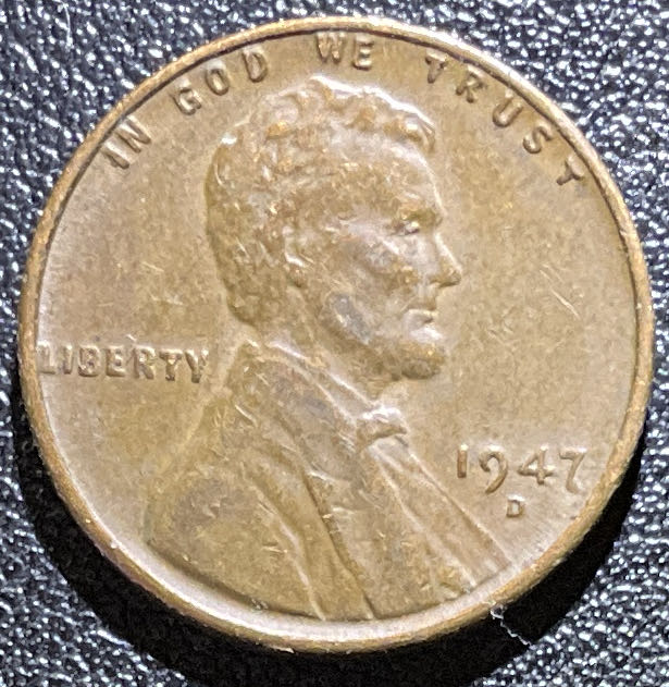 Penny 1947 Lincoln D 3  coin collectible - Main Image 3