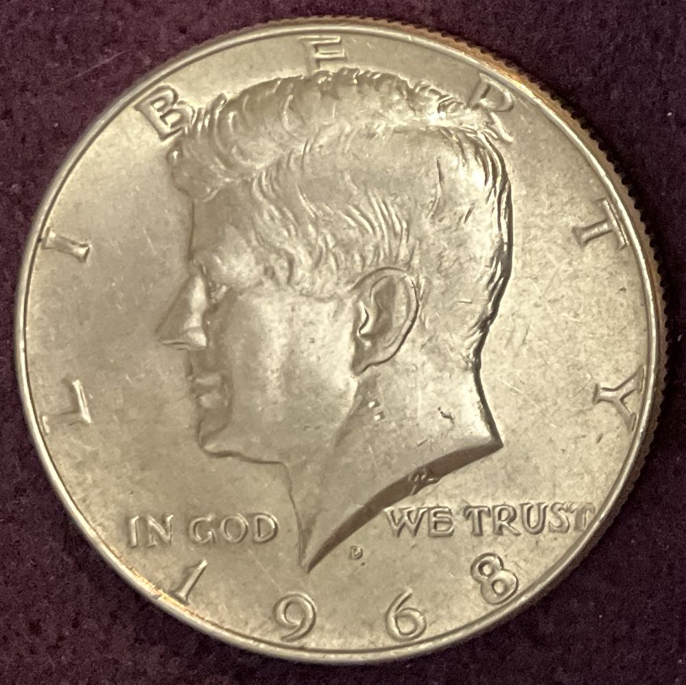 Half Dollar JFK 1968 D 1  coin collectible - Main Image 3