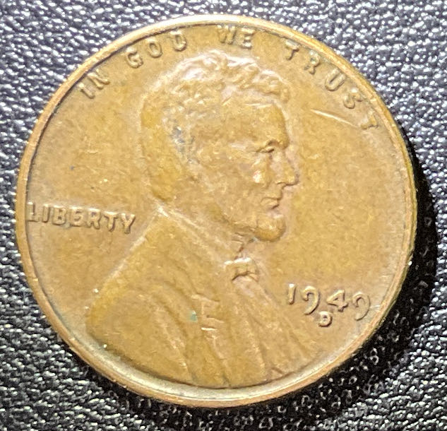 Penny 1949 Lincoln D 3  coin collectible - Main Image 3