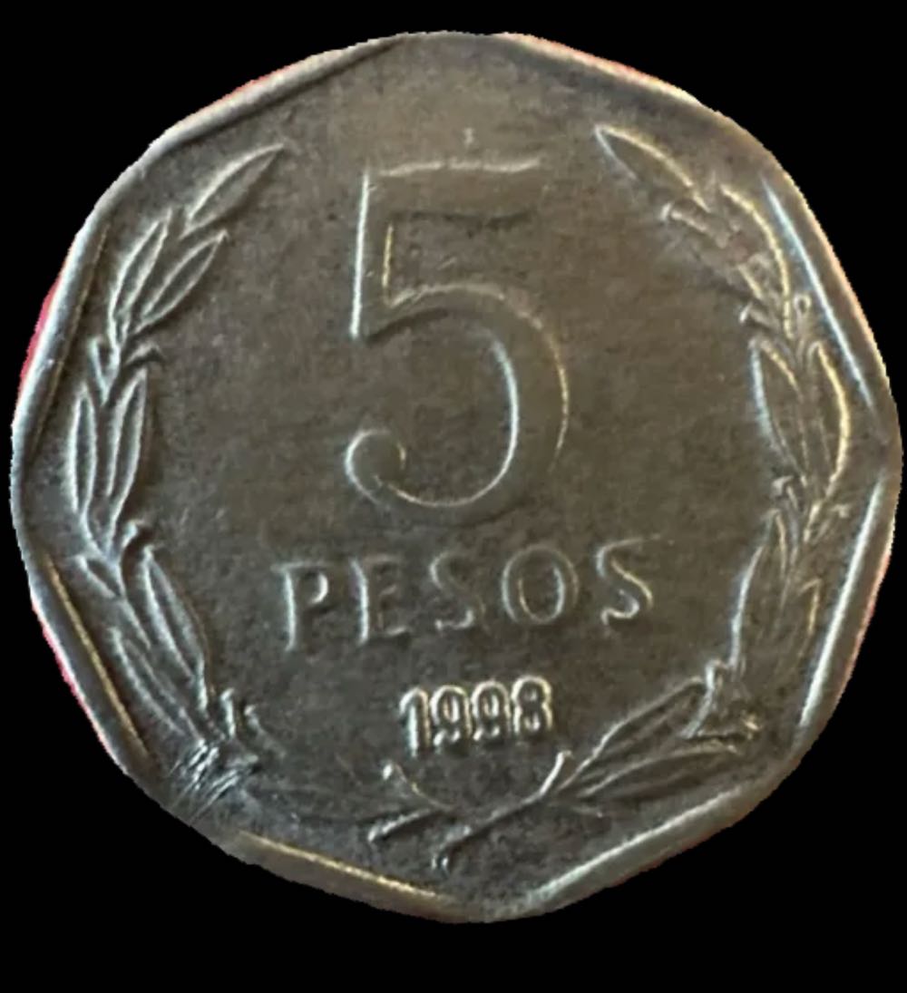 Chile 5 Pesos, 1998-So  coin collectible - Main Image 2
