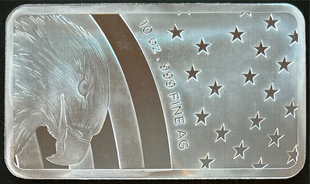 Silver Bar American Flag  coin collectible - Main Image 2