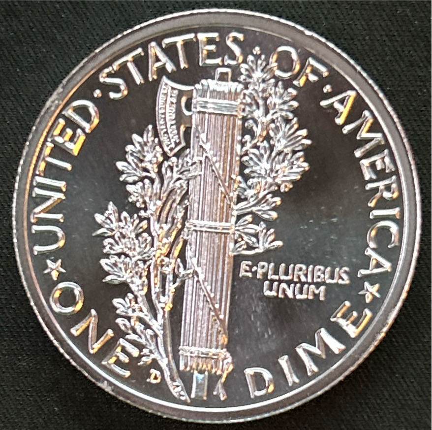 Dime Mercury Round  coin collectible - Main Image 2