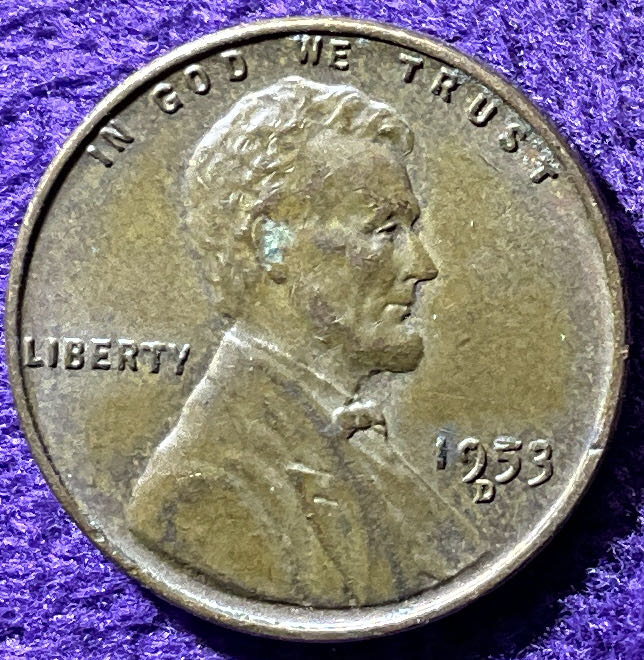 Penny 1953 Lincoln D 15  coin collectible - Main Image 3