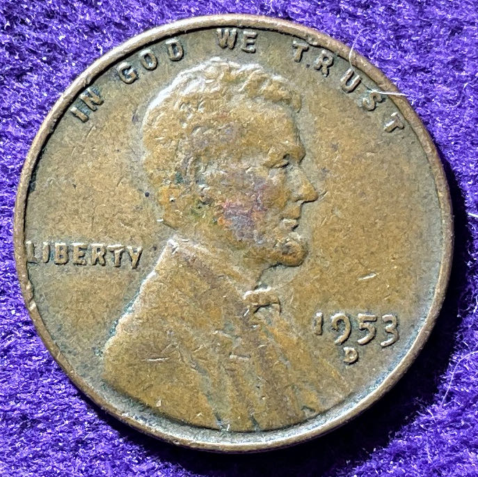 Penny 1953 Lincoln D 18  coin collectible - Main Image 3