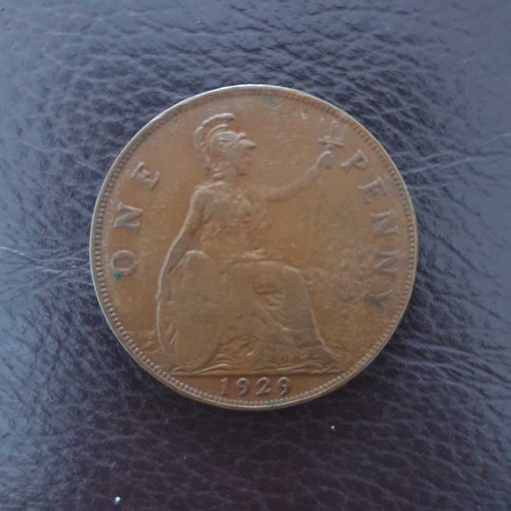 1929 One Penny  coin collectible - Main Image 2