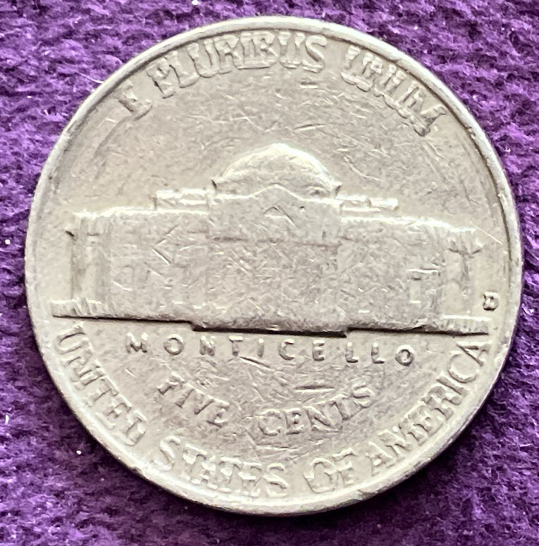 Nickel Jefferson 1954 D 4  coin collectible - Main Image 2