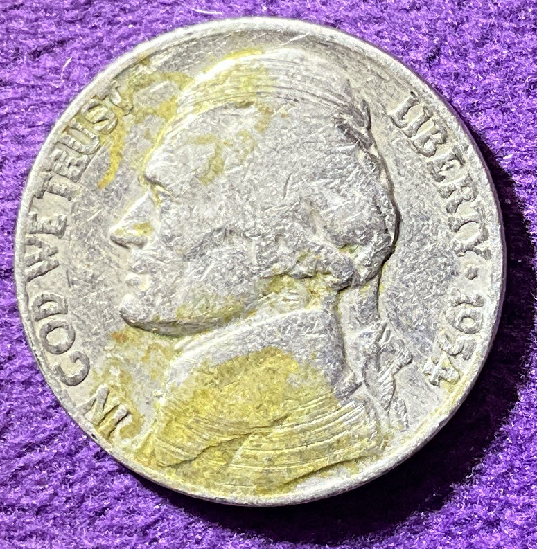 Nickel Jefferson 1954 D 4  coin collectible - Main Image 3