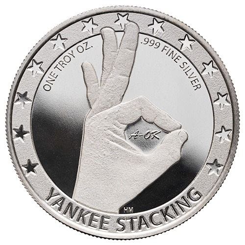 Yankee Stacking Coin Dealer Tim Silver Round   coin collectible - Main Image 2