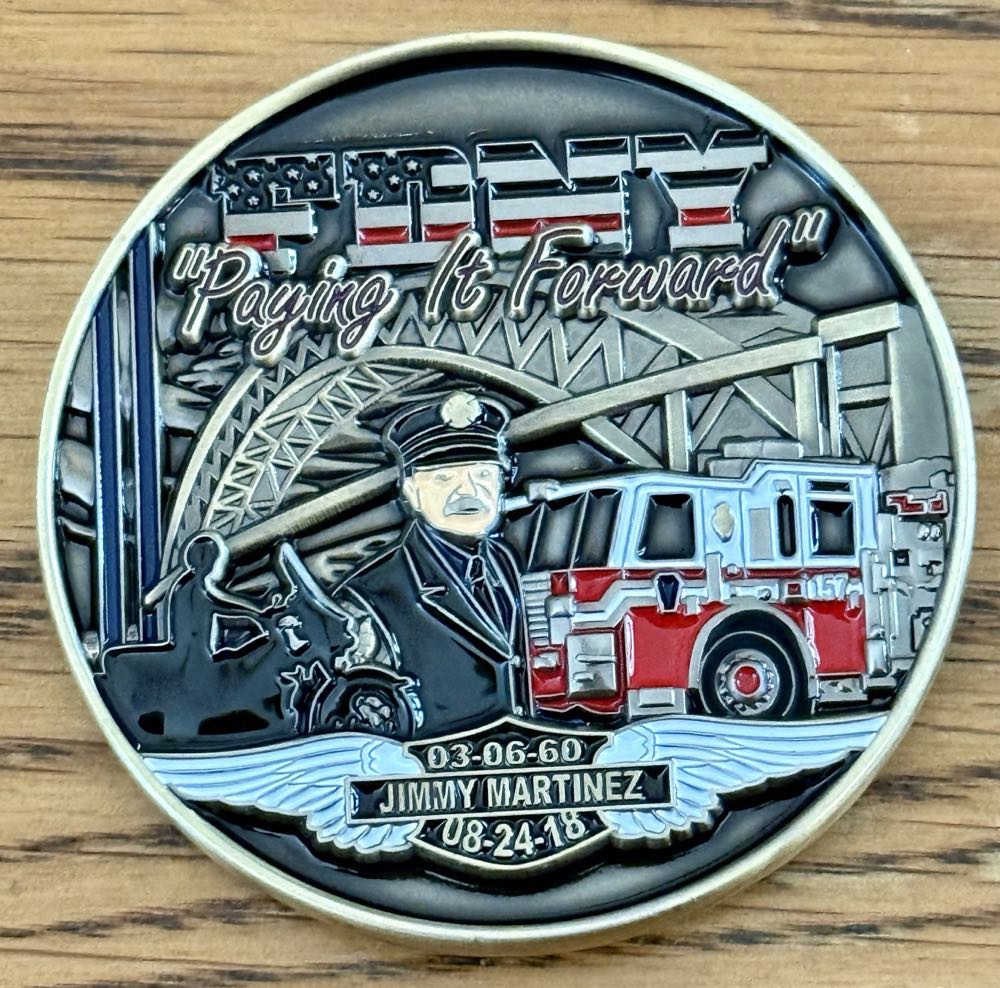 FDNY E157 / L80 “ Jimmy Martinez”  coin collectible - Main Image 2