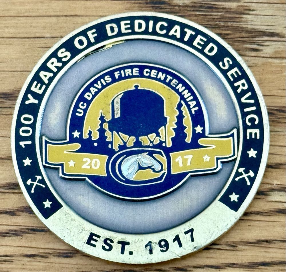 UC Davis Fire  coin collectible - Main Image 2