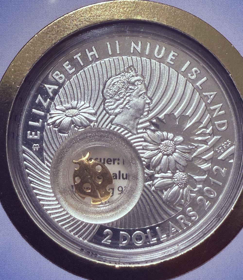 New Zealand 2012 Ladybird Lucky Coins II 24kt Gold Guilded Coin  coin collectible - Main Image 2