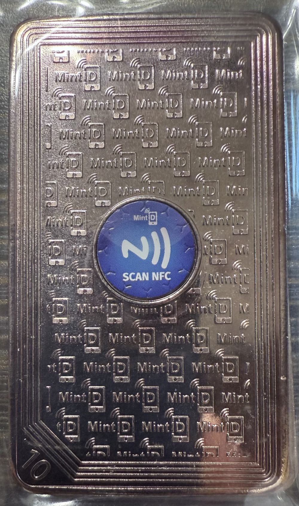 Silver Bullion BAR MintiD 10 oz ea w/ NFC Chip Inside  coin collectible - Main Image 2