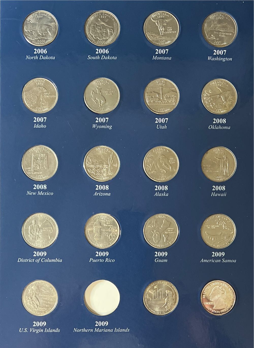 State Quarter 2009: Collector’s State Quarter Folder Warman’s Collector Coin Folders  coin collectible [Barcode 9781440212956] - Main Image 4