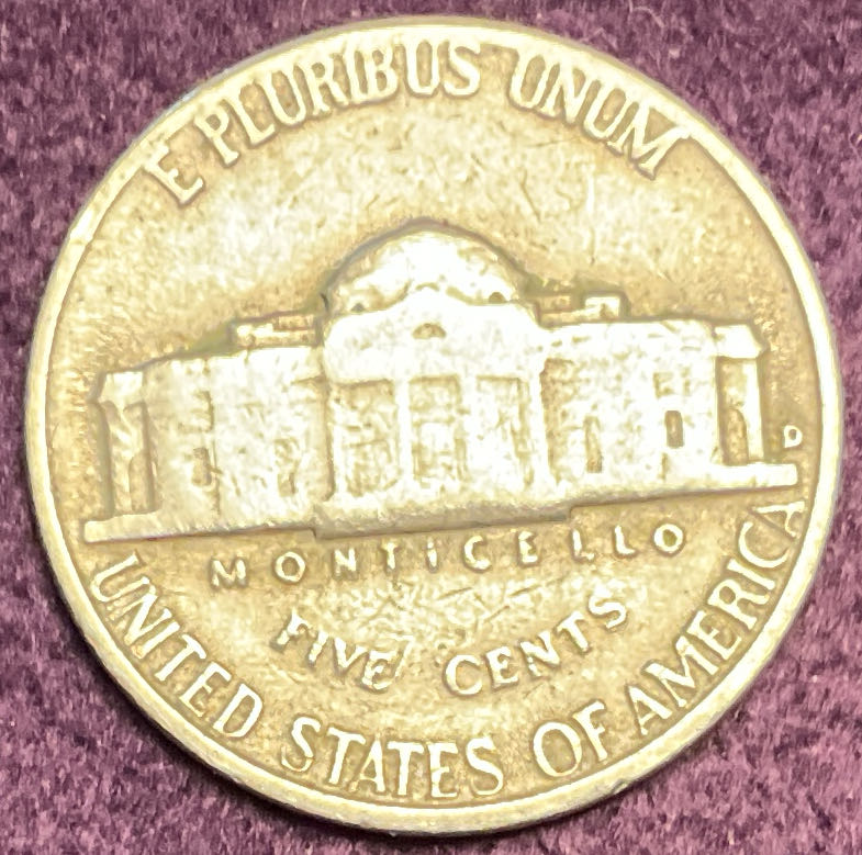 Nickel Jefferson 1960 D 1  coin collectible - Main Image 2