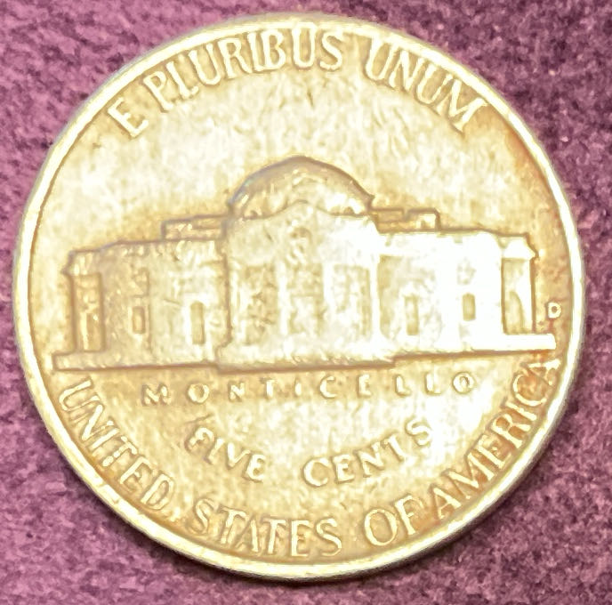 Nickel Jefferson 1960 D 2  coin collectible - Main Image 2