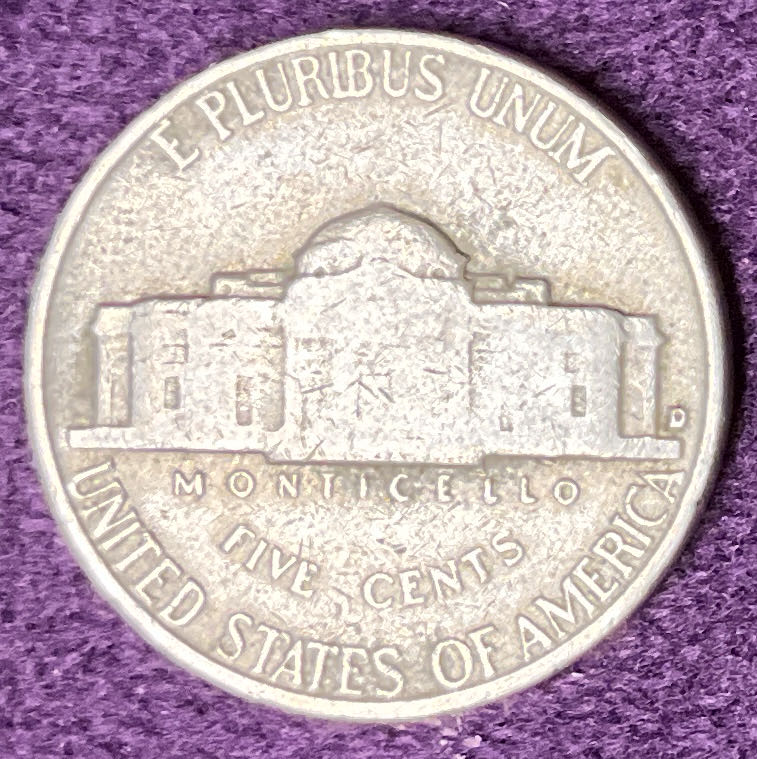 Nickel Jefferson 1961 D 2  coin collectible - Main Image 2