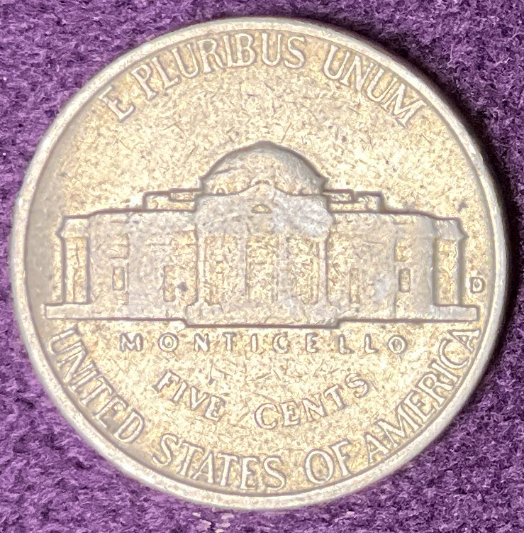 Nickel Jefferson 1961 D 3  coin collectible - Main Image 2