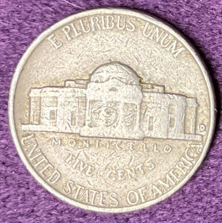 Nickel Jefferson 1961 D 4  coin collectible - Main Image 2