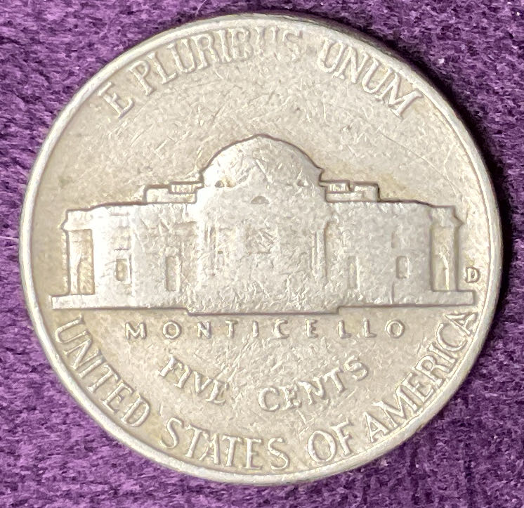 Nickel Jefferson 1961 D 6  coin collectible - Main Image 2