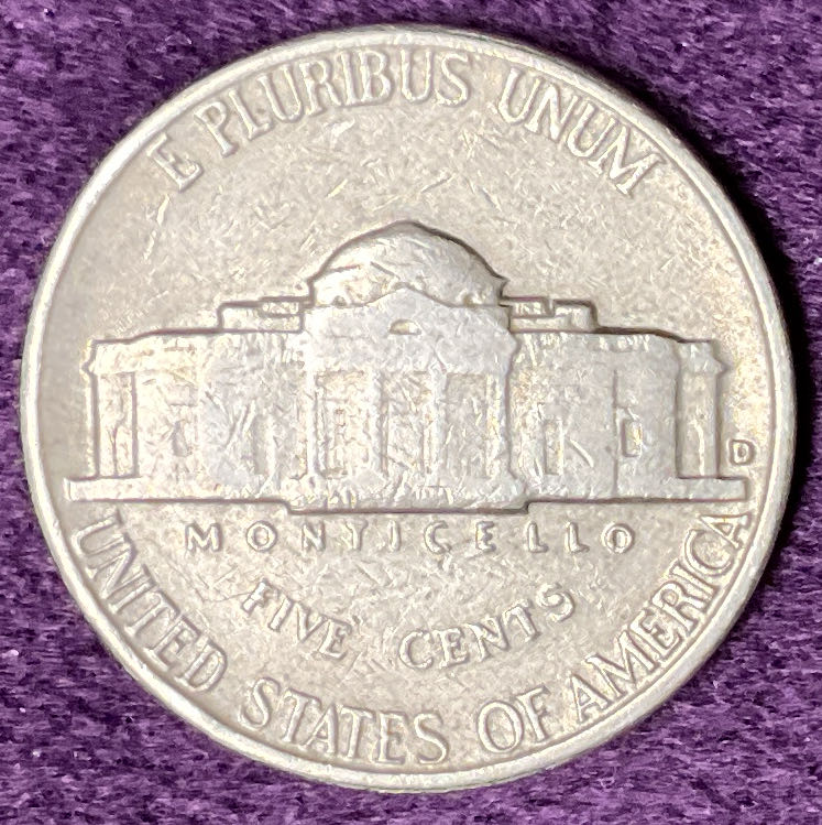 Nickel Jefferson 1962 D 2  coin collectible - Main Image 2