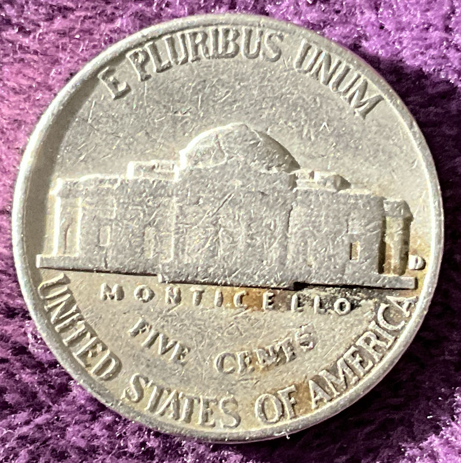 Nickel Jefferson 1962 D 6  coin collectible - Main Image 2