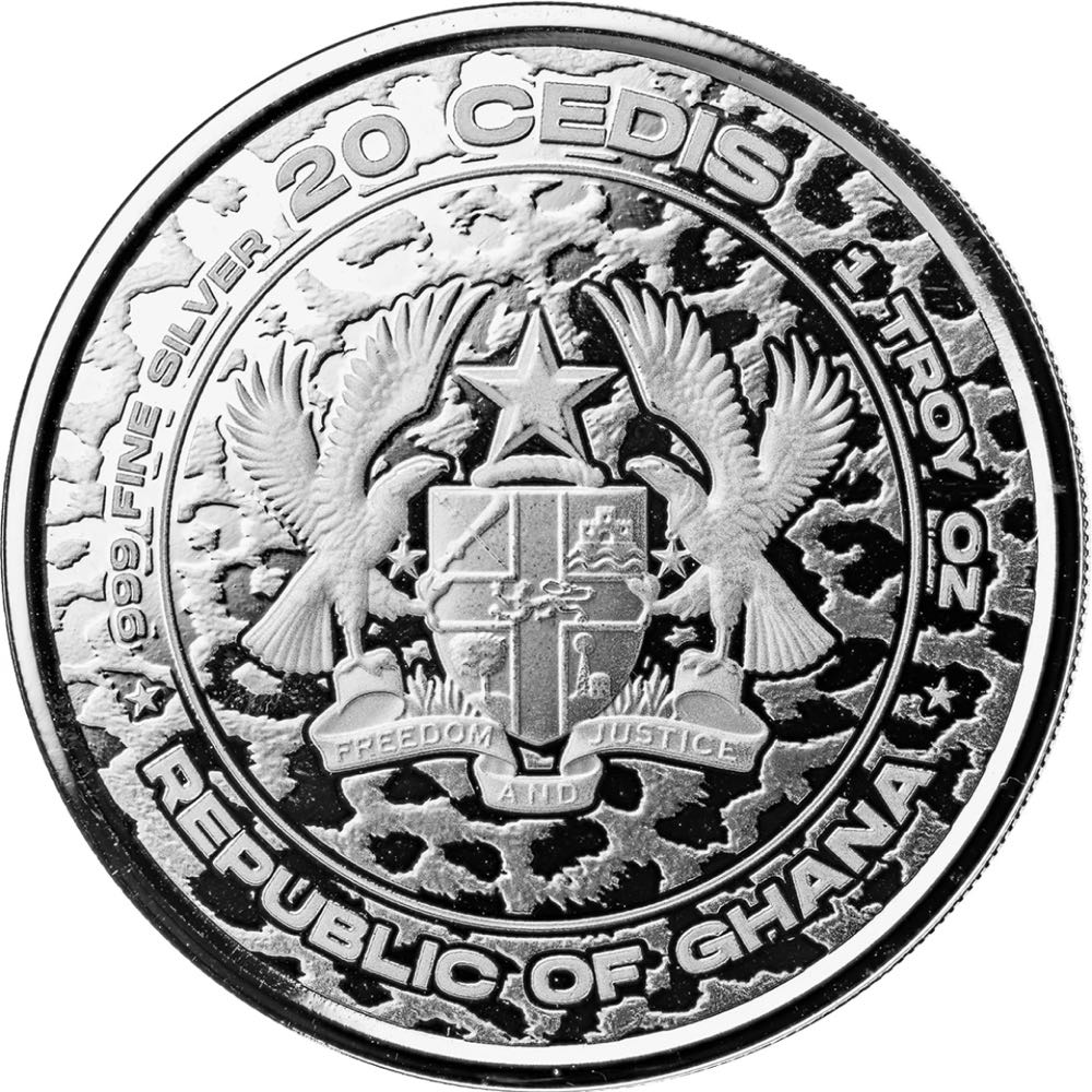 Silver African Leopard  coin collectible - Main Image 2