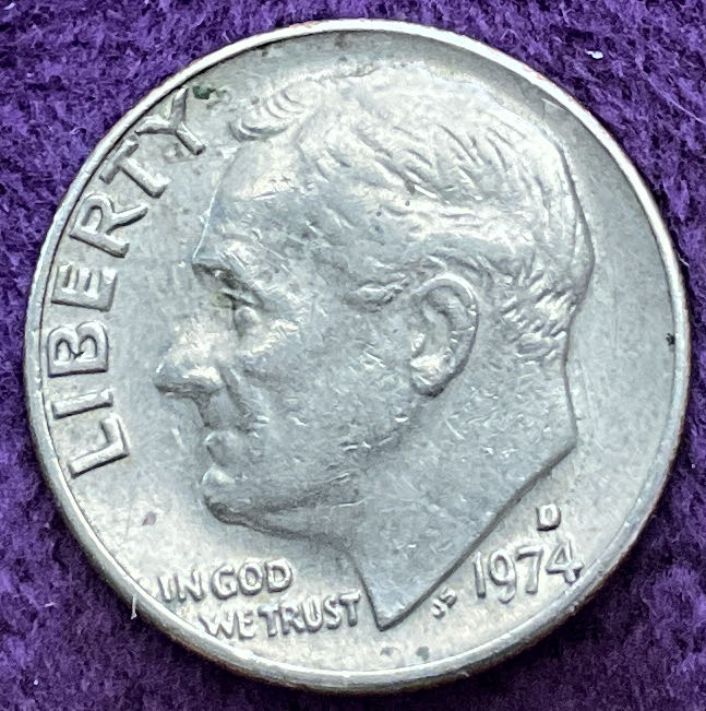 Dime 1974 D Roosevelt 3  coin collectible - Main Image 3