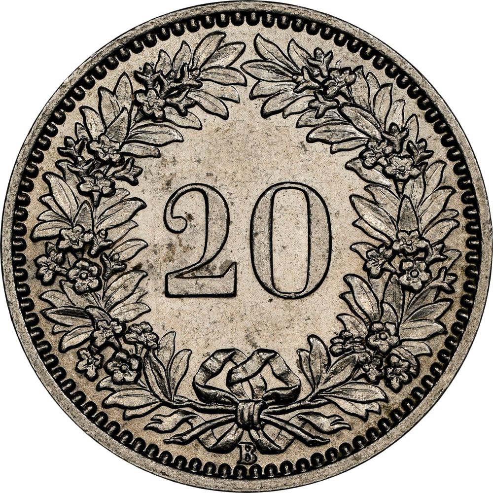 Switzerland 20 Rappen  coin collectible - Main Image 2