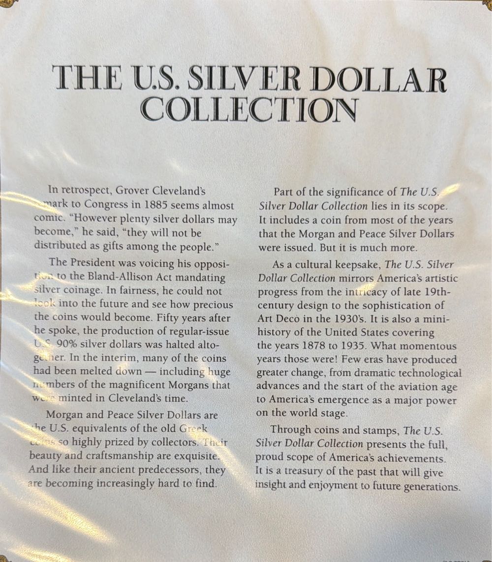 The US Silver Dollar Collection  coin collectible - Main Image 4