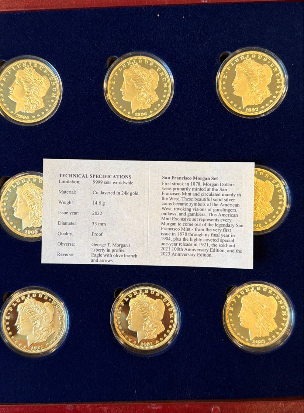 San Francisco Mint Morgan Dollar Replica Set  coin collectible - Main Image 3